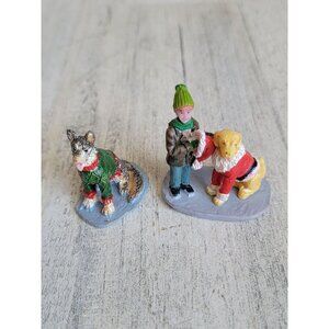 Lemax dog dress up santa sweater kid village accessory xmas set
